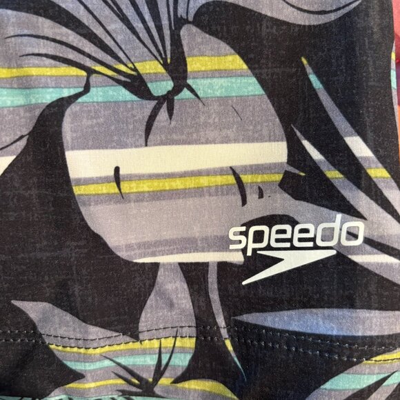 NWT Speedo Tech Volley Swim Shorts Small 30/32 Boxer Brief Liner UPF50+ Stretch - Picture 7 of 8